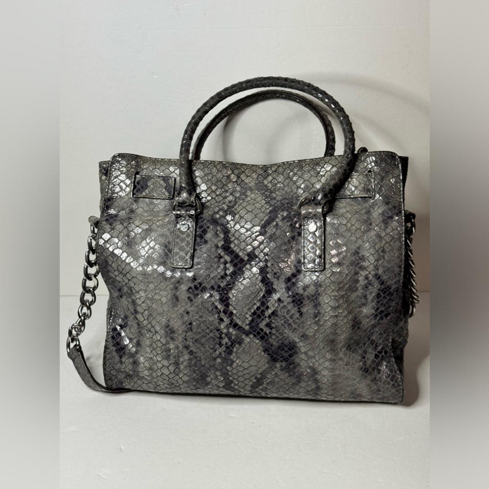 Michael Kors Large Hamilton Python-Print Leather … - image 3